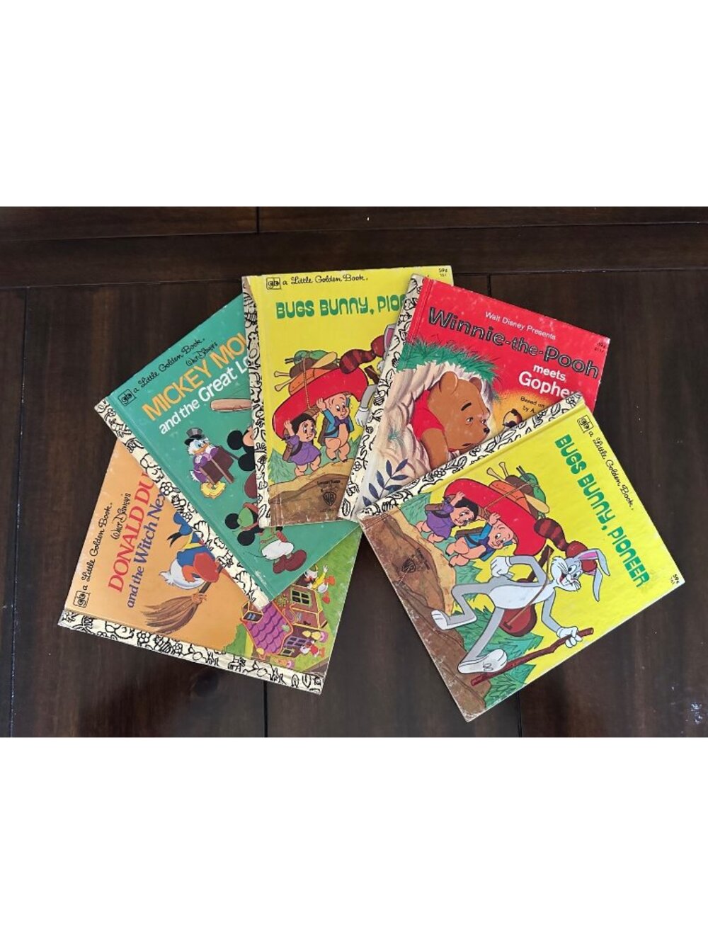 Little Golden Books Disney Character Book Bundle 5 Vintage Children’s Books